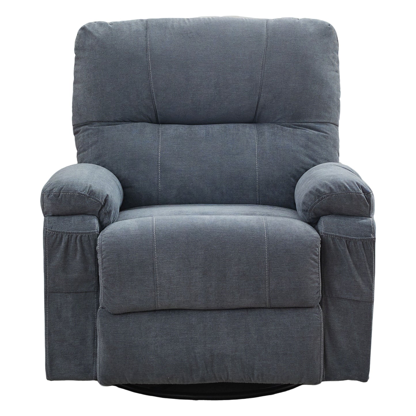 Manual Swivel Recliner Chair, 360° Swivel Rocker Recliner Chair for Living Room, Home Theater Recliner Chair Nursery Recliner, Gray