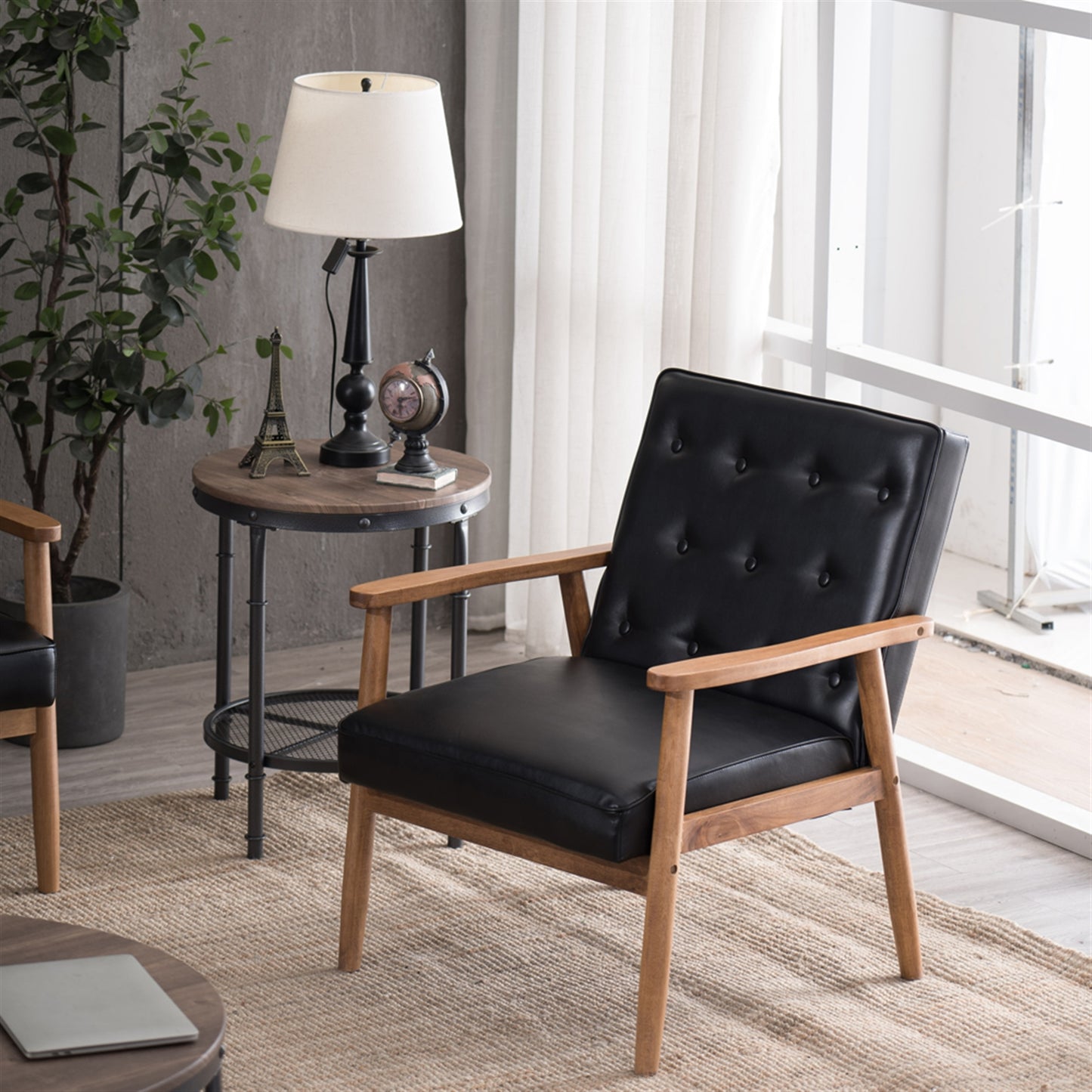 LegaHome Mid-Century Upholstered Arm Chair