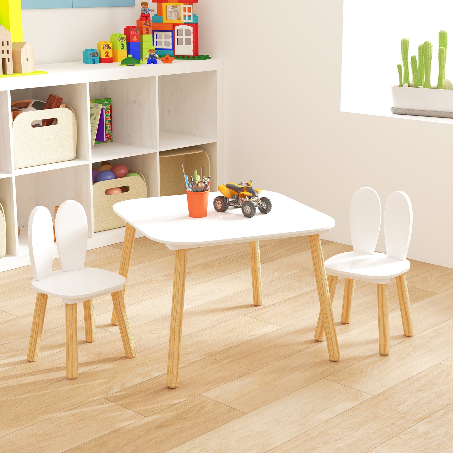 LEGAHOME Kids Table and 2 Chairs Set