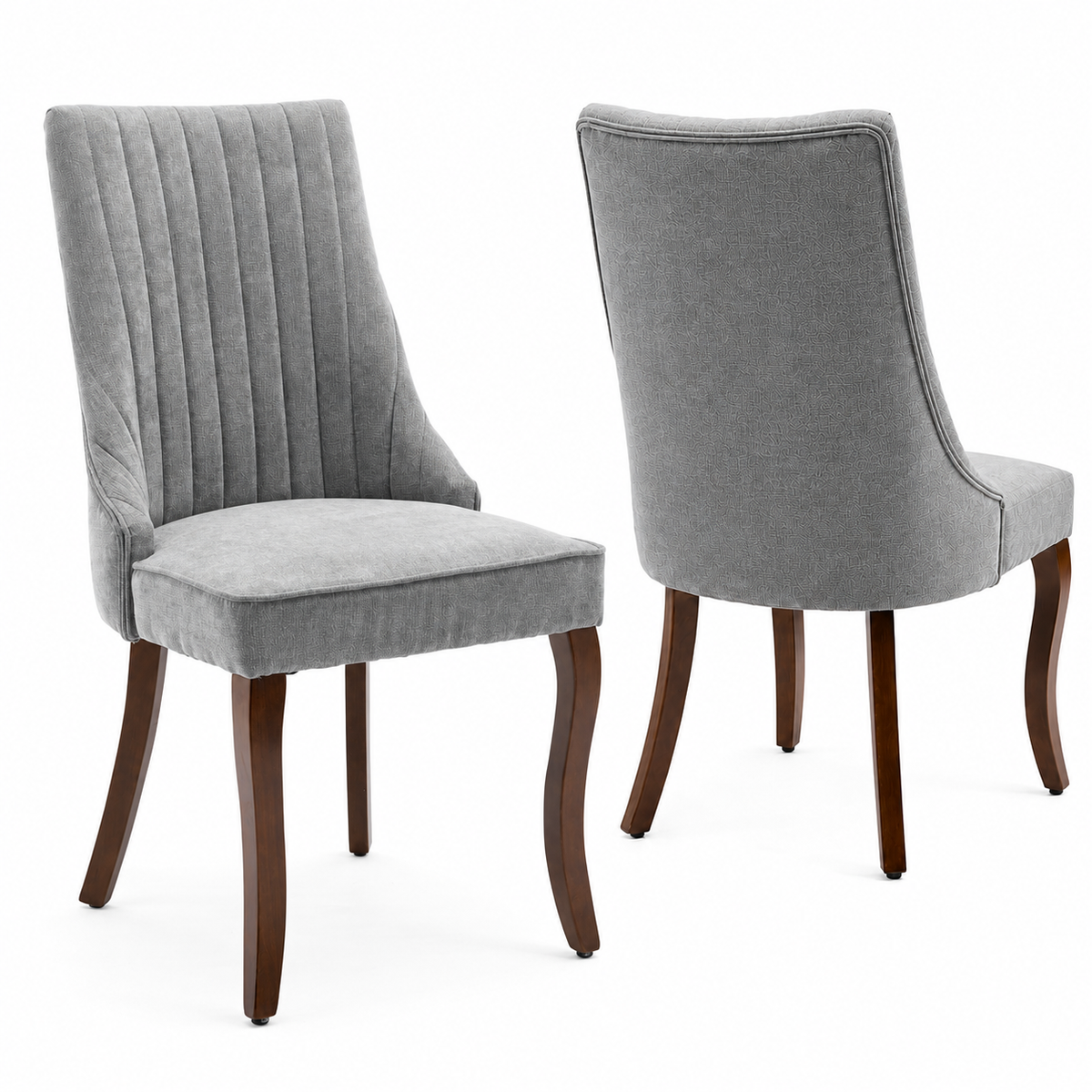Fabric Dining Chairs Set of 2, LEGAHOME Upholstered Dining Room Chair with Solid Wood Leg, High Back Chairs for Dining Table, Kitchen Side Chairs, 300lbs Weight Capacity