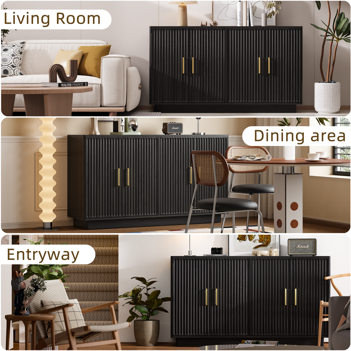 LegaHome Black Sideboard