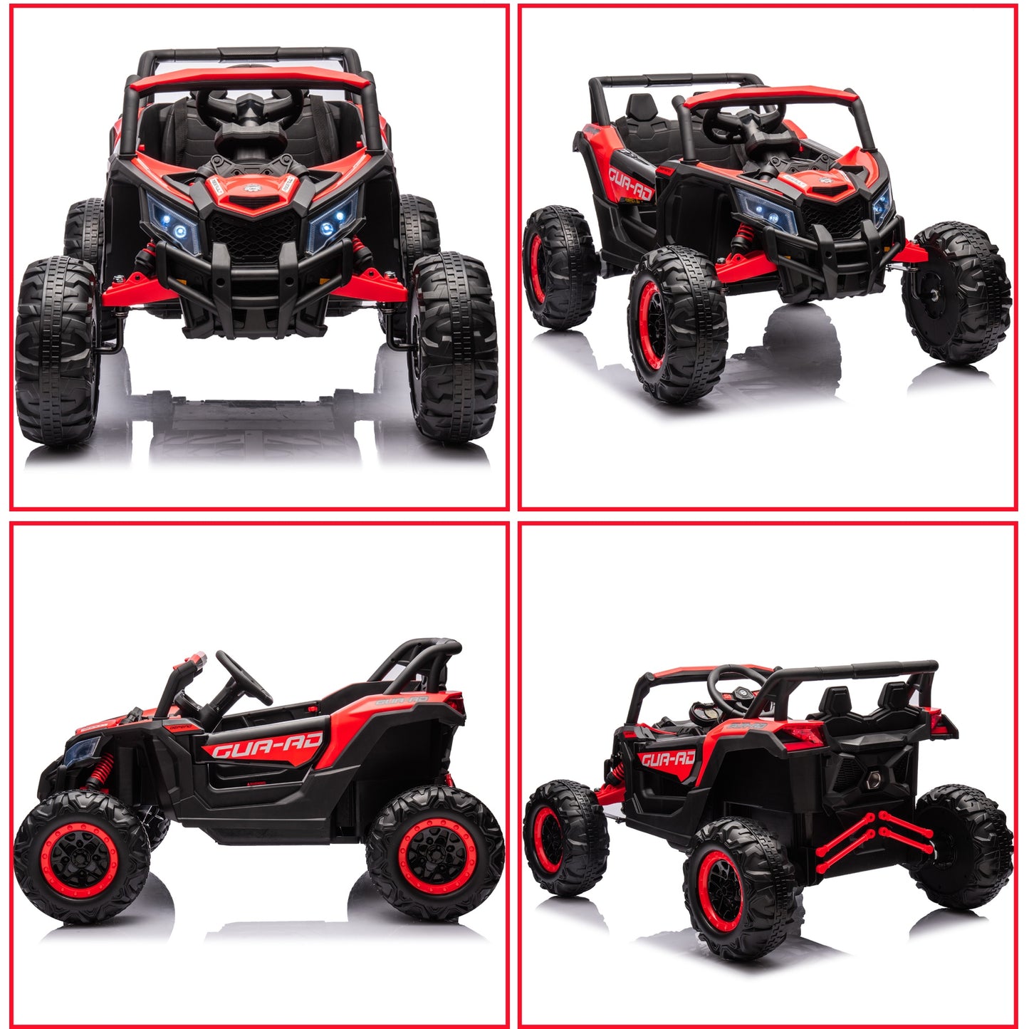 Legahome 24V Powered Ride on Car UTV, Larger Seat Kids Ride on Toys with Remote Control, Bluetooth, Music Player, Spring Suspension, LED Lights, Kids Car 4 Wheeler Electric Vehicles for Boys Girls, Red