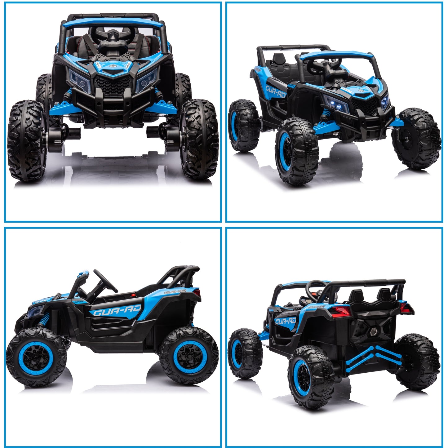 Legahome 24V Powered Ride on Car UTV, Larger Seat Kids Ride on Toys with Remote Control, Bluetooth, Music Player, Spring Suspension, LED Lights, Kids Car 4 Wheeler Electric Vehicles for Boys Girls, Blue