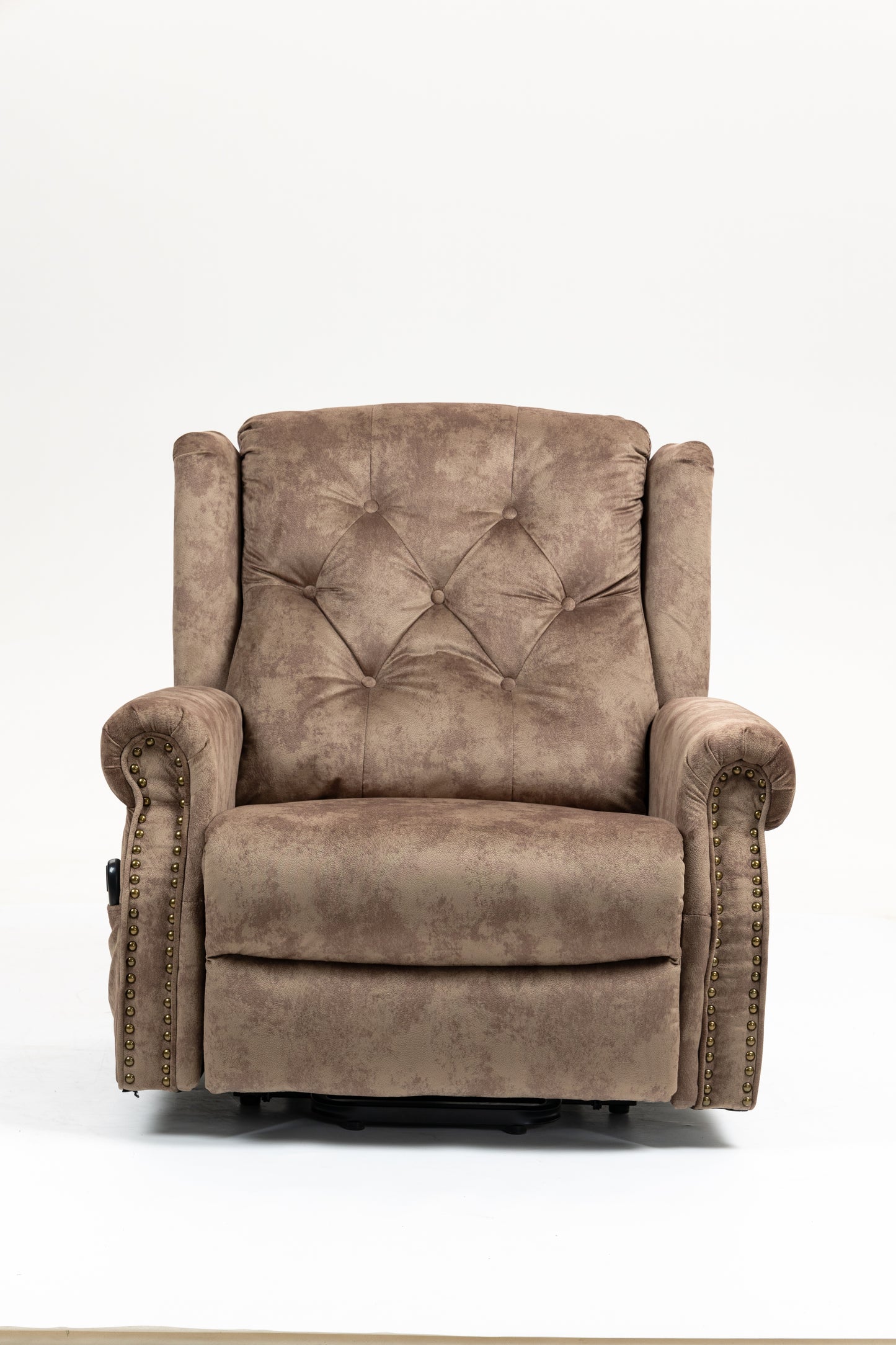 Lift Chair 24.5in Oversized Seat, Power Lift Recliner Chair for Elderly, Electric Recliner Chair for Living Room, 350lb Capacity, Heavy-Duty Theater Recliner Sofa, No Massage and Heat Function, Brown