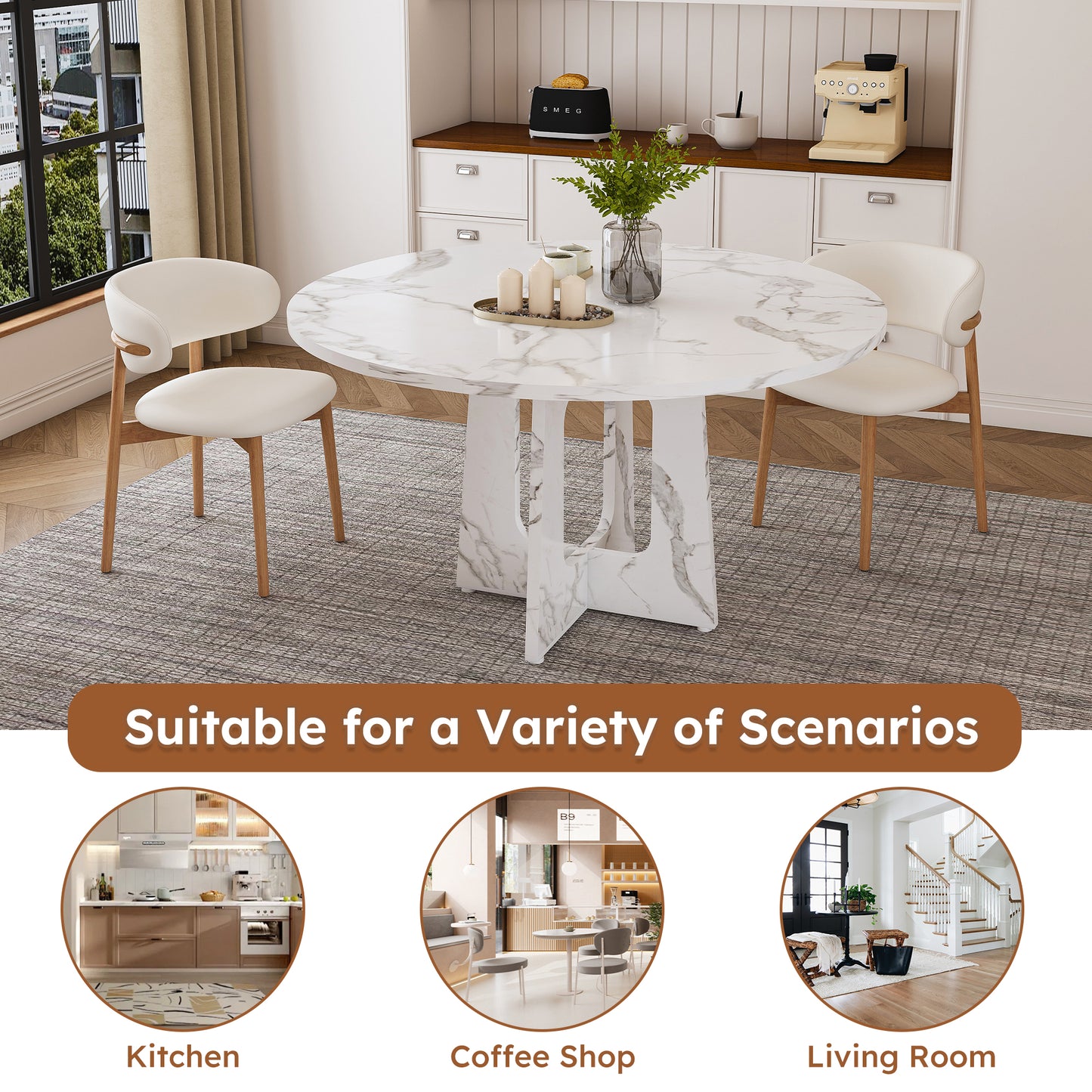 LEGAHOME 47.24” Dining Table for 4-6