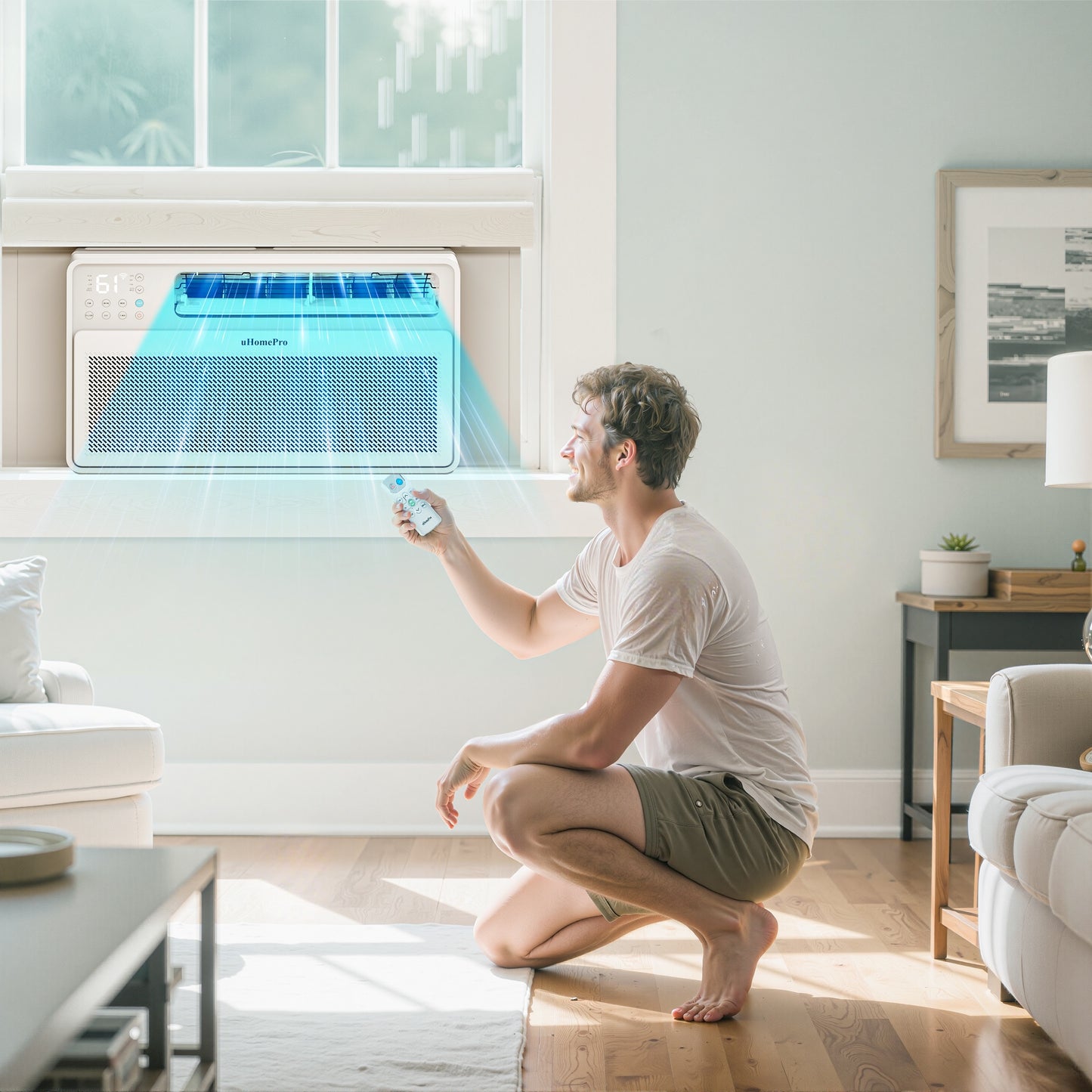 10000 BTU Window Air Conditioner with Wifi, Ultra Quiet Smart Inverter Window AC Units Cools up to 440 sq. ft, Up to 35% Energy Savings, Window Unit with Remote Control, 4 Modes(Auto, Cool, Dry, Fan)