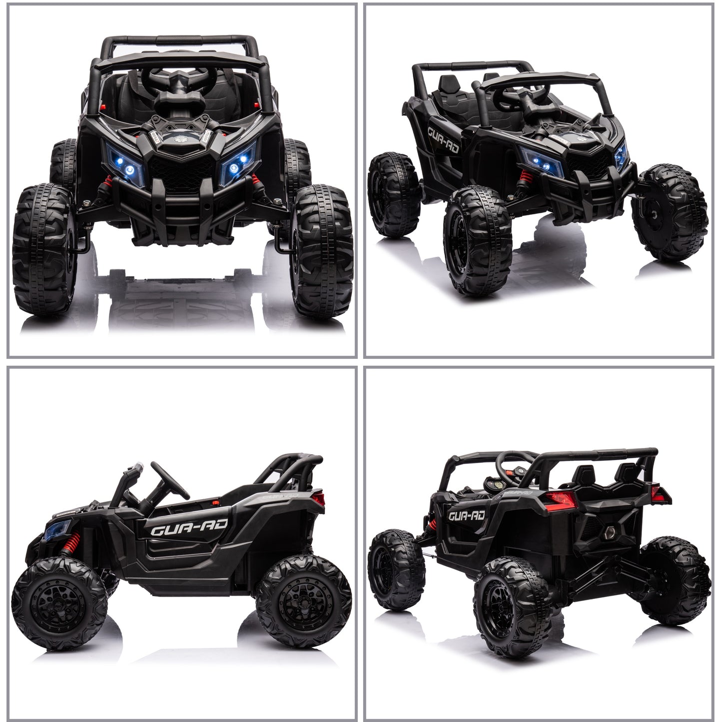Legahome 24V Powered Ride on Car UTV, Larger Seat Kids Ride on Toys with Remote Control, Bluetooth, Music Player, Spring Suspension, LED Lights, Kid Car 4 Wheeler Electric Vehicles for Boys Girls, Black