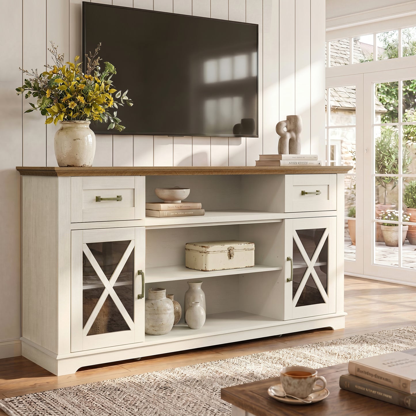 LEGAHOME Farmhouse TV Stand