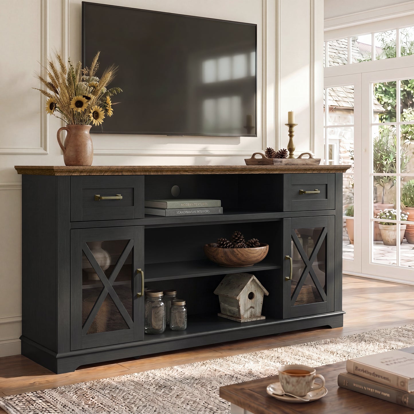 LEGAHOME Farmhouse TV Stand