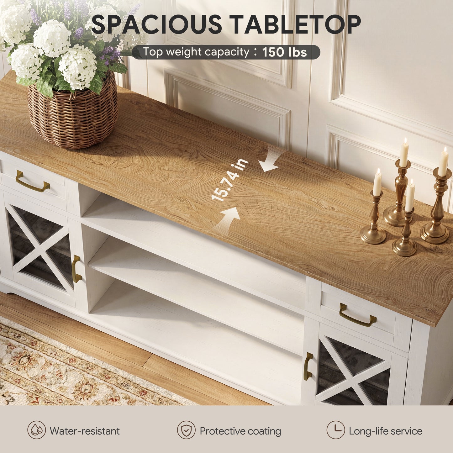 LEGAHOME Farmhouse TV Stand