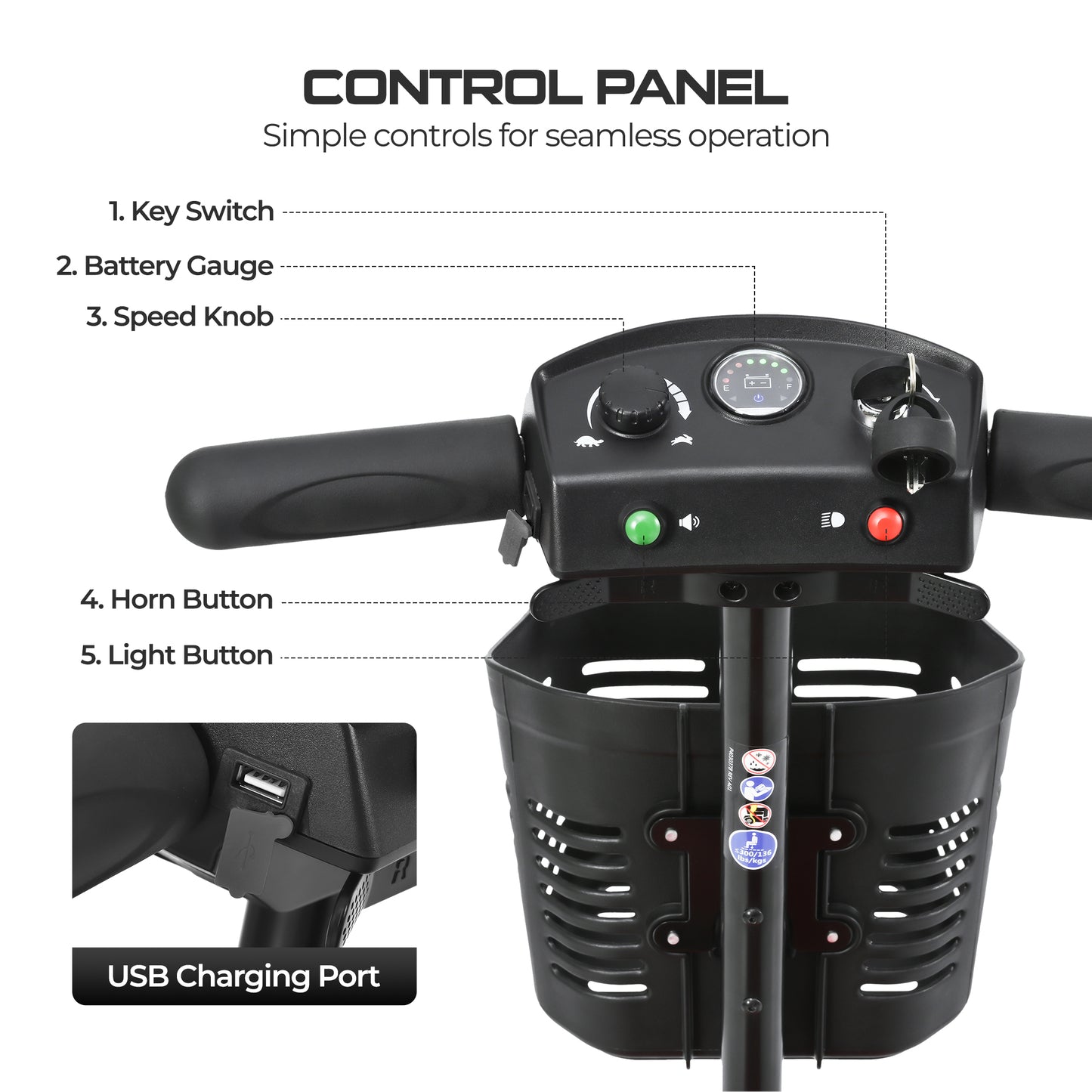 LEGAHOME Compact Mobility Scooter
