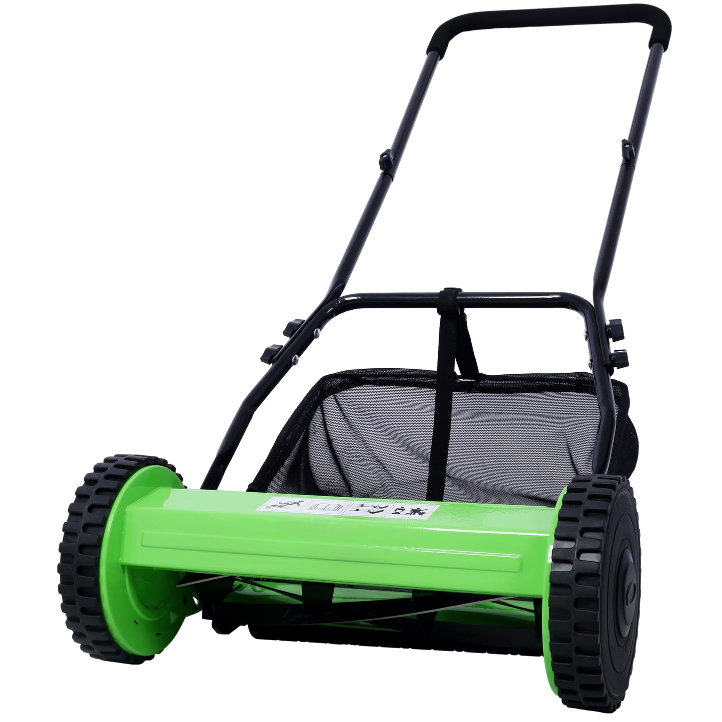 Lawn Mower, Legahome 14 Inch 5 Blade Push Reel Lawn Mower with Grass Catcher, Adjustable Blade Height, Lightweight Manual Lawn Mower for Backyard Garden Park Lawn, Green