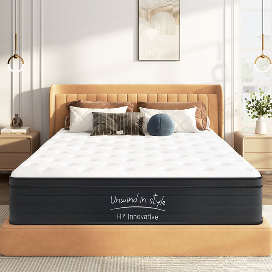 8in Twin Mattress, LEGAHOME Twin Size Hybrid Mattress in a Box, 8 inch Memory Foam Mattress, Medium Firm Cooling Mattress, Knitted Fabric, Motion Isolation