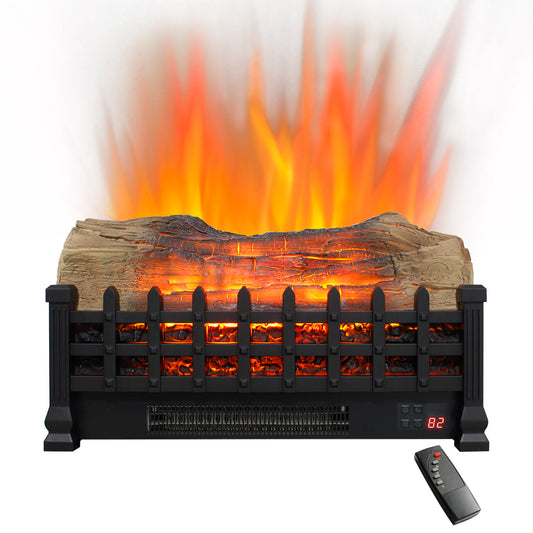 lectric Fireplace Log Set, Legahome 20" Electric Fireplace Logs Inserts Heater with Remote Control, Realistic Fake Fire, Adjustable Flame and Timer, CSA Certified