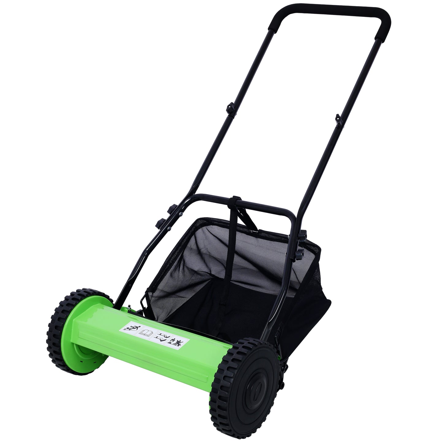 Lawn Mower, Legahome 14 Inch 5 Blade Push Reel Lawn Mower with Grass Catcher, Adjustable Blade Height, Lightweight Manual Lawn Mower for Backyard Garden Park Lawn, Green