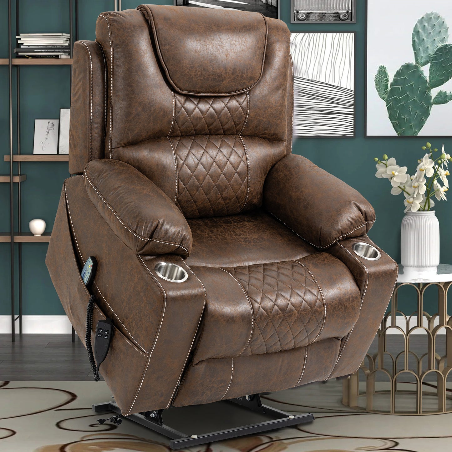 LEGAHOME Large Lift Chair with Heated and Massage Functions