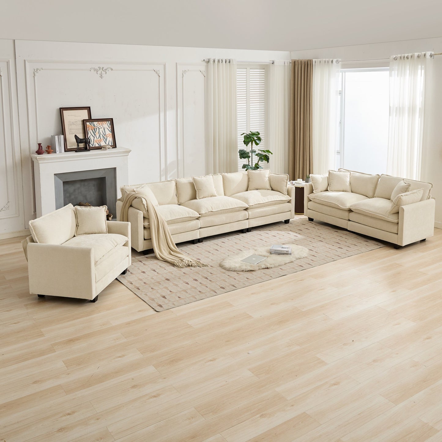 LEGAHOME Accent Chair with Ottoman