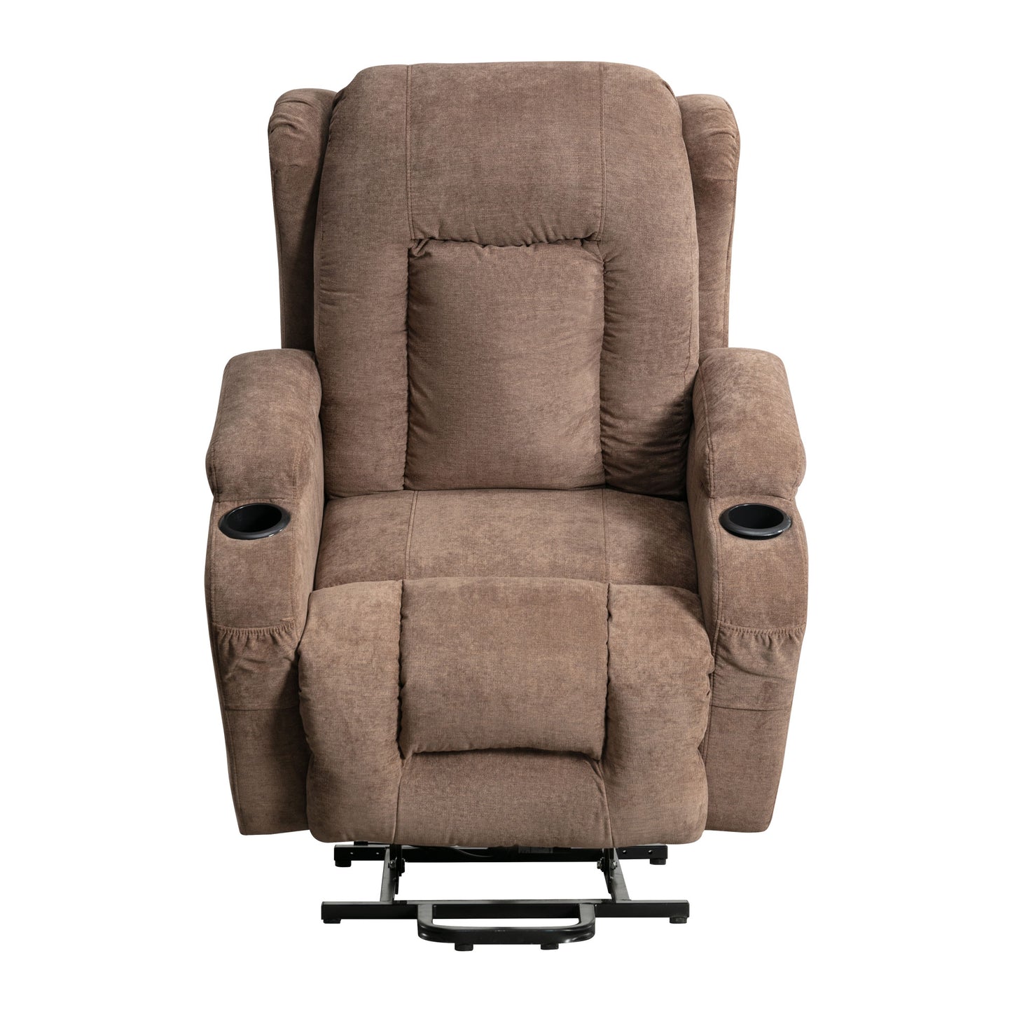 Power Lift Recliner Chair, Legahome Recliners for Elderly with Heat and Massage, Electric Lift Elderly Sofa for Living Room, with Cuper Holder, Pocket, USB Port, 330lbs Weight Capacity, Brown