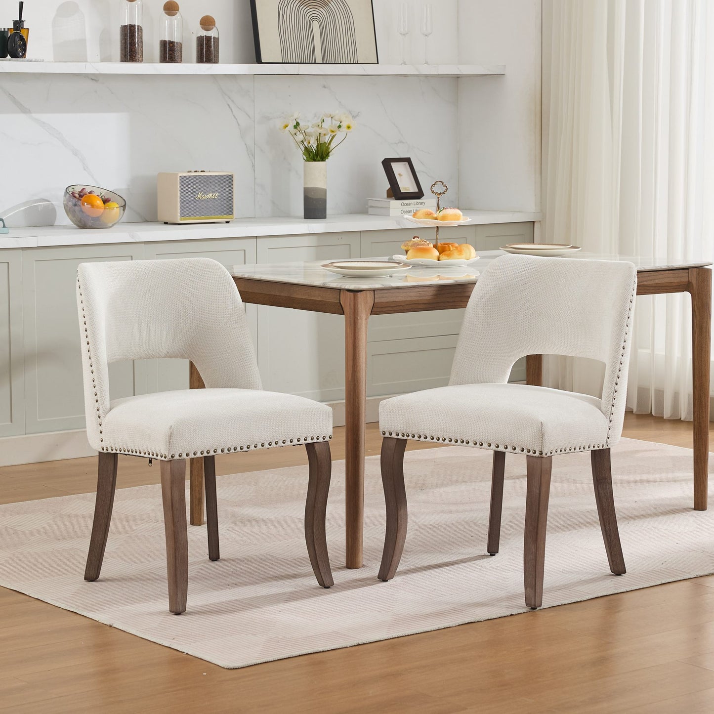 LEGAHOME Upholstered Dining Chairs Set of 2