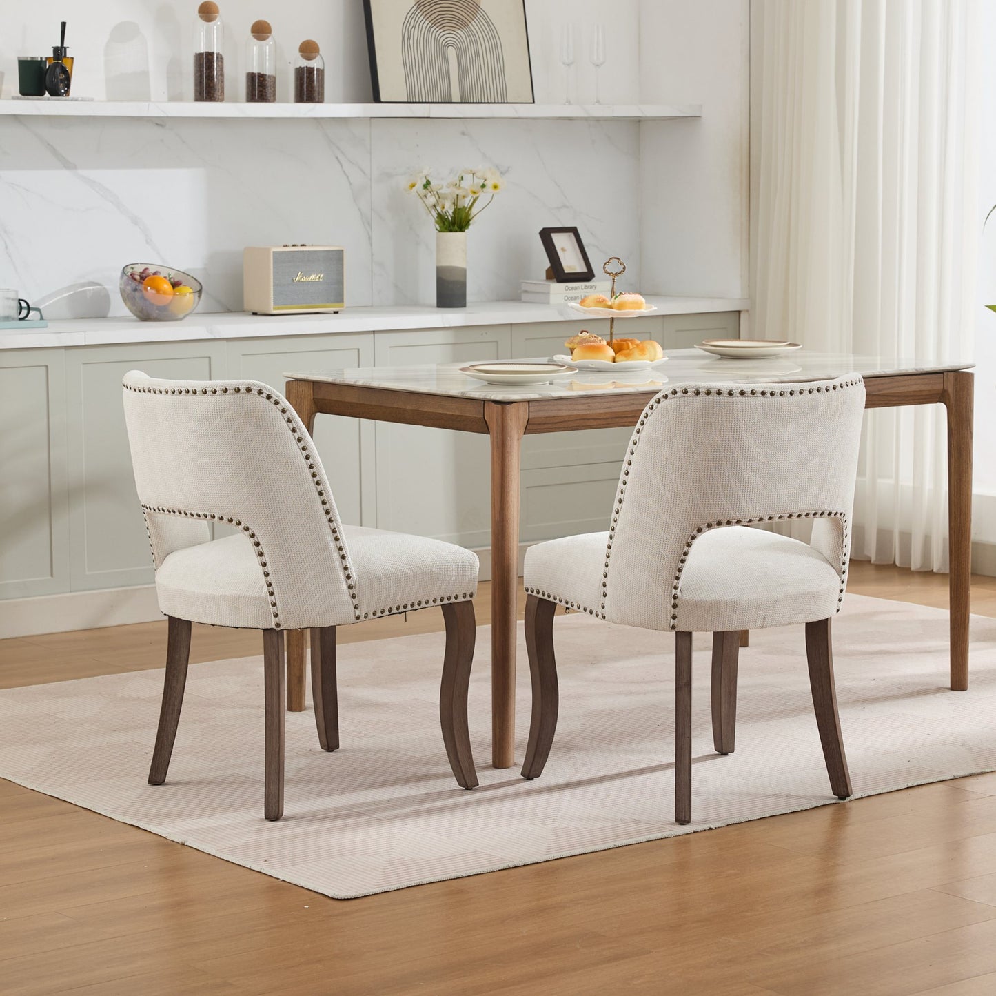 LEGAHOME Upholstered Dining Chairs Set of 2