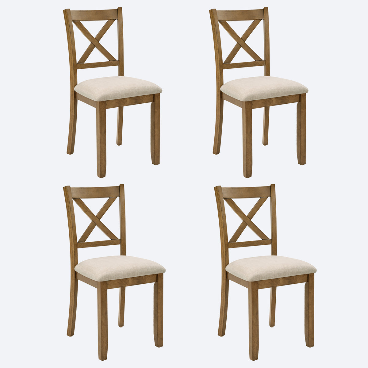 LEGAHOME X-Back Dining Chairs Set of 4