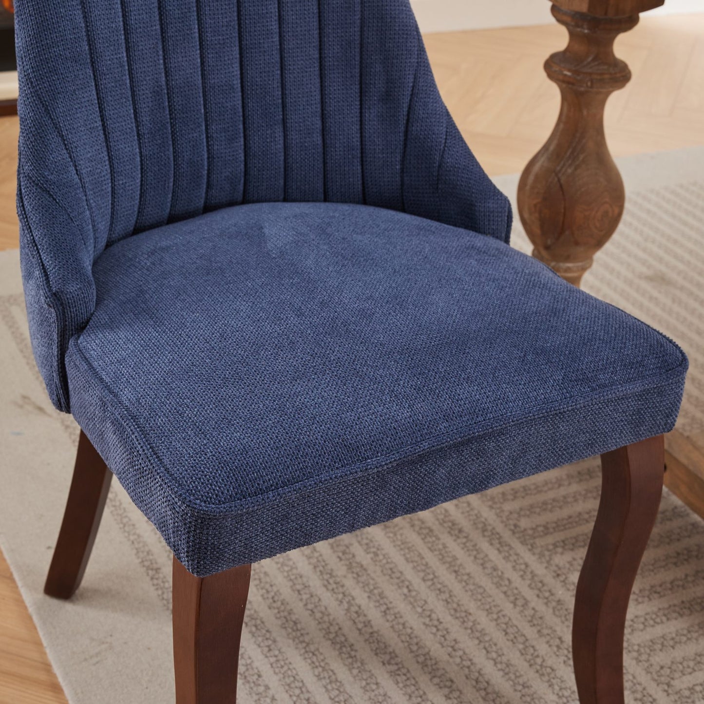 Fabric Dining Chairs Set of 2, LEGAHOME Upholstered Dining Room Chair with Solid Wood Leg, High Back Chairs for Dining Table, Kitchen Side Chairs, 300lbs Weight Capacity