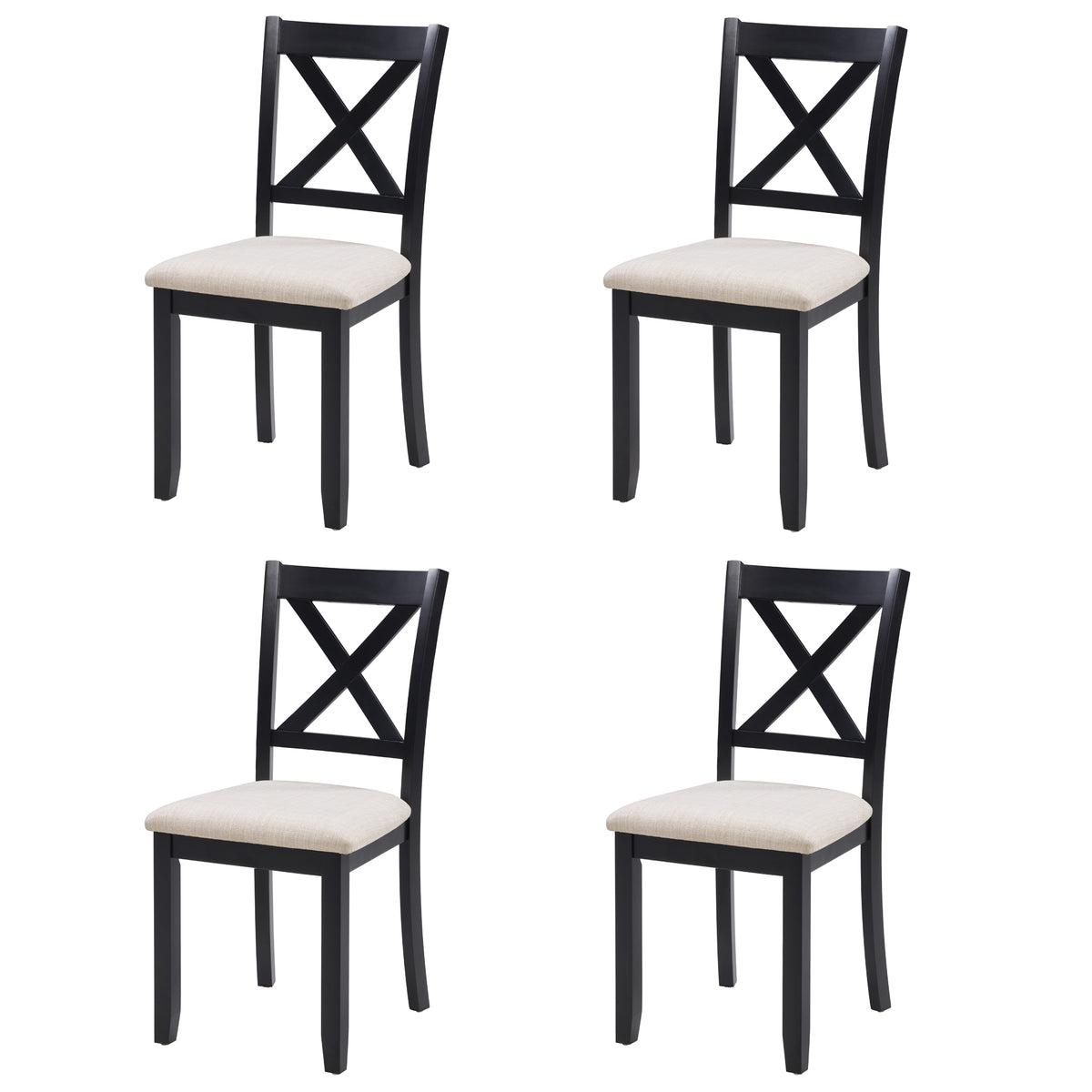 LEGAHOME X-Back Dining Chairs Set of 4