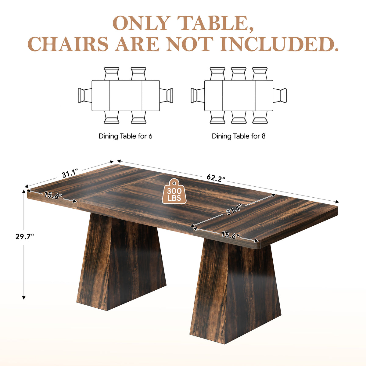 LEGAHOME Rectangular Dining Table