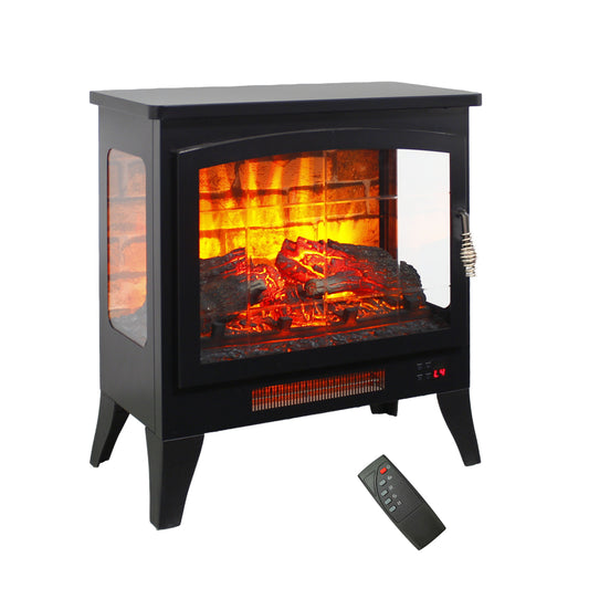 Electric Fireplace Heater, LEGAHOME 21 in Freestanding Fireplace Stove Heater with Remote Control, 3D Flame Effect, Cool Touch Exterior, Overheating Protection, Faux Fireplace Space Heater, 1400W