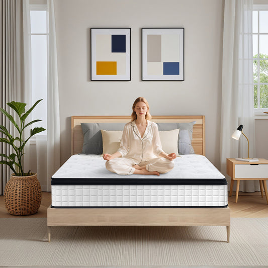 King Mattress in a Box, LEGAHOME 12 inch Gel Memory Foam Hybrid Mattress with Pocket Spring, Medium Rolled Mattress for Motion Isolation, Edge Support, Pressure Relief, CertiPUR-US