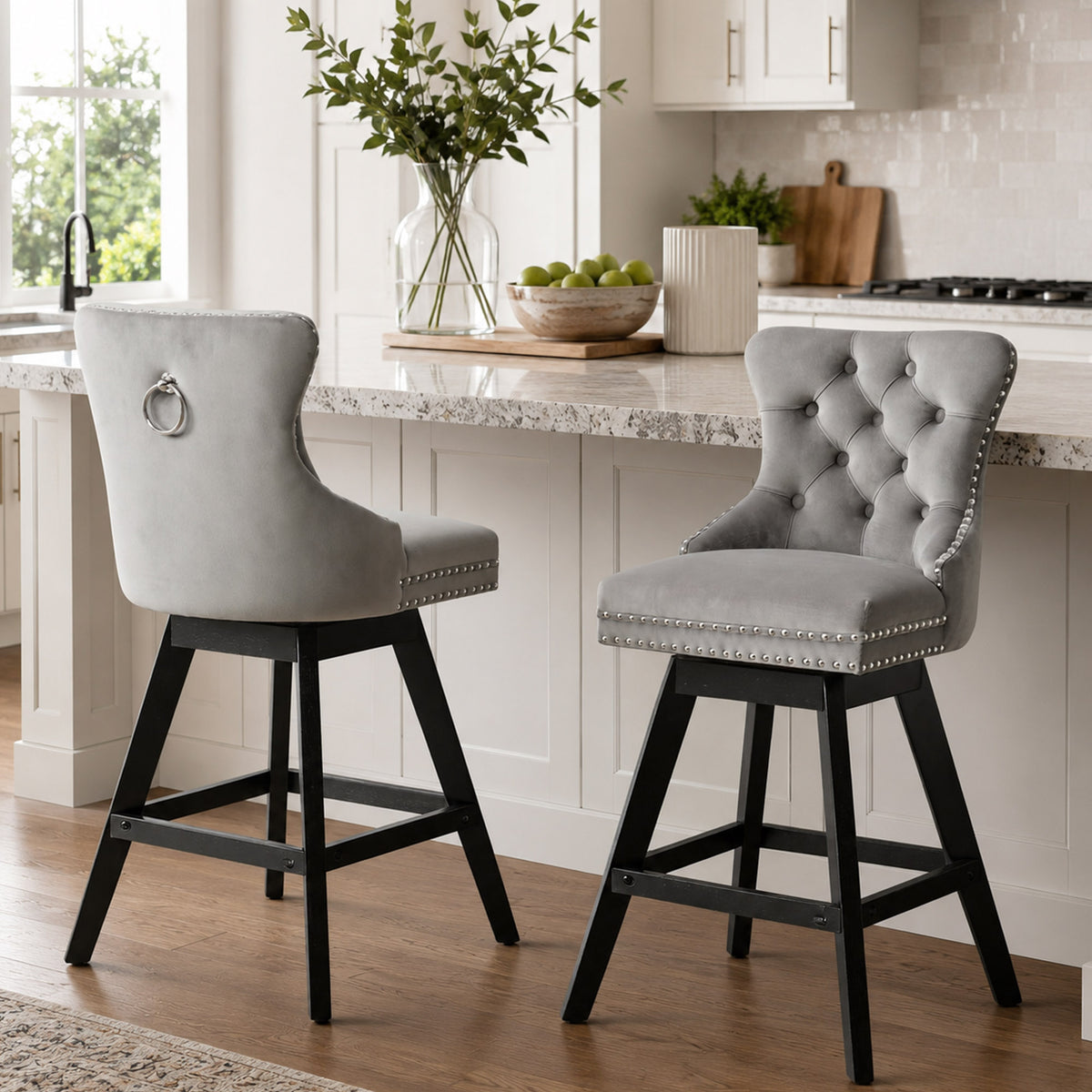 LegaHome Swivel Bar Stools Set of 2
