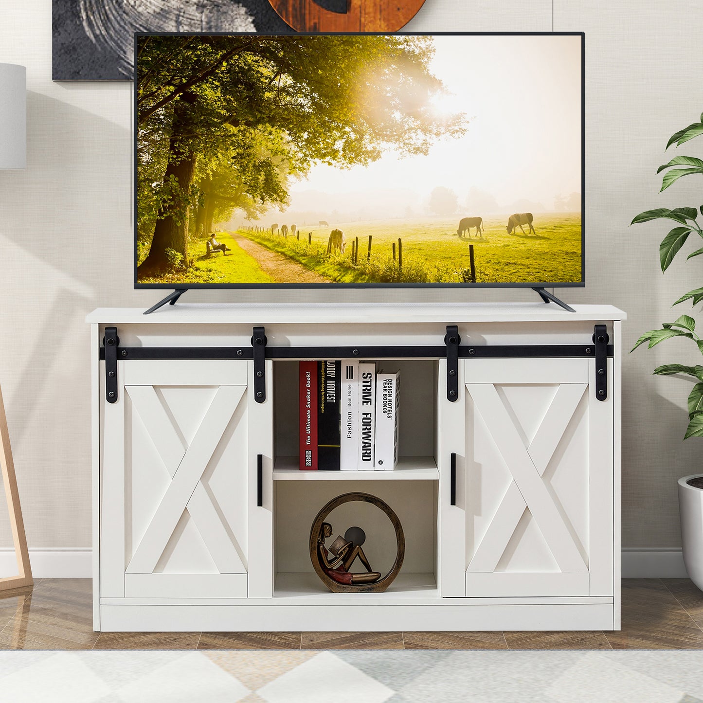 LegaHome Farmhouse TV Stand for 65 Inch TV