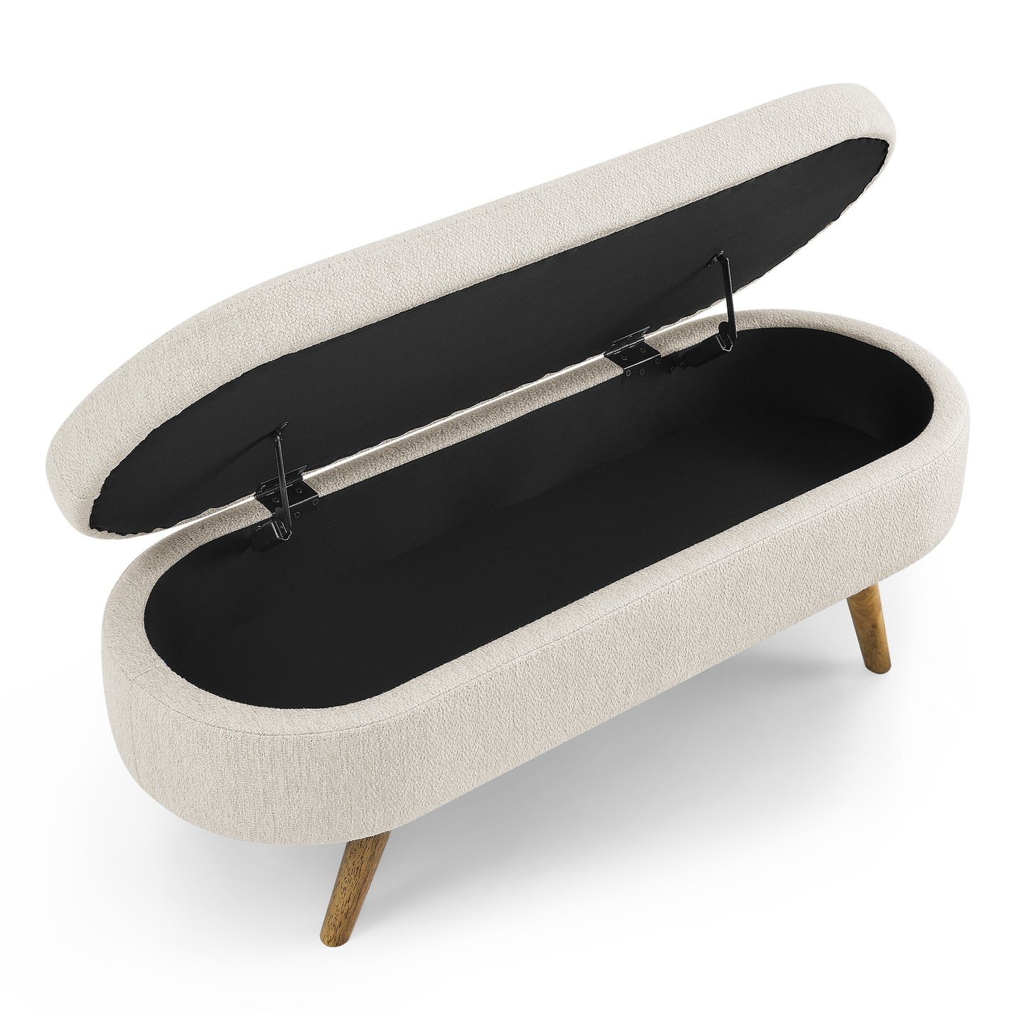 LEGAHOME Oval Ottoman with Storage