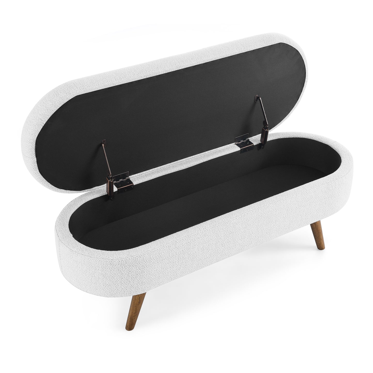 LEGAHOME Oval Ottoman with Storage
