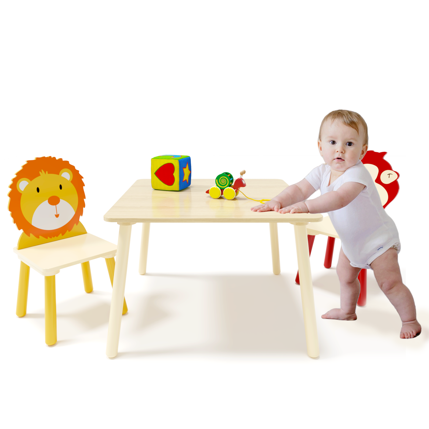 LEGAHOME 5 Pieces Kids Table and 4 Chairs Set for Ages 3-8 Boy Girl