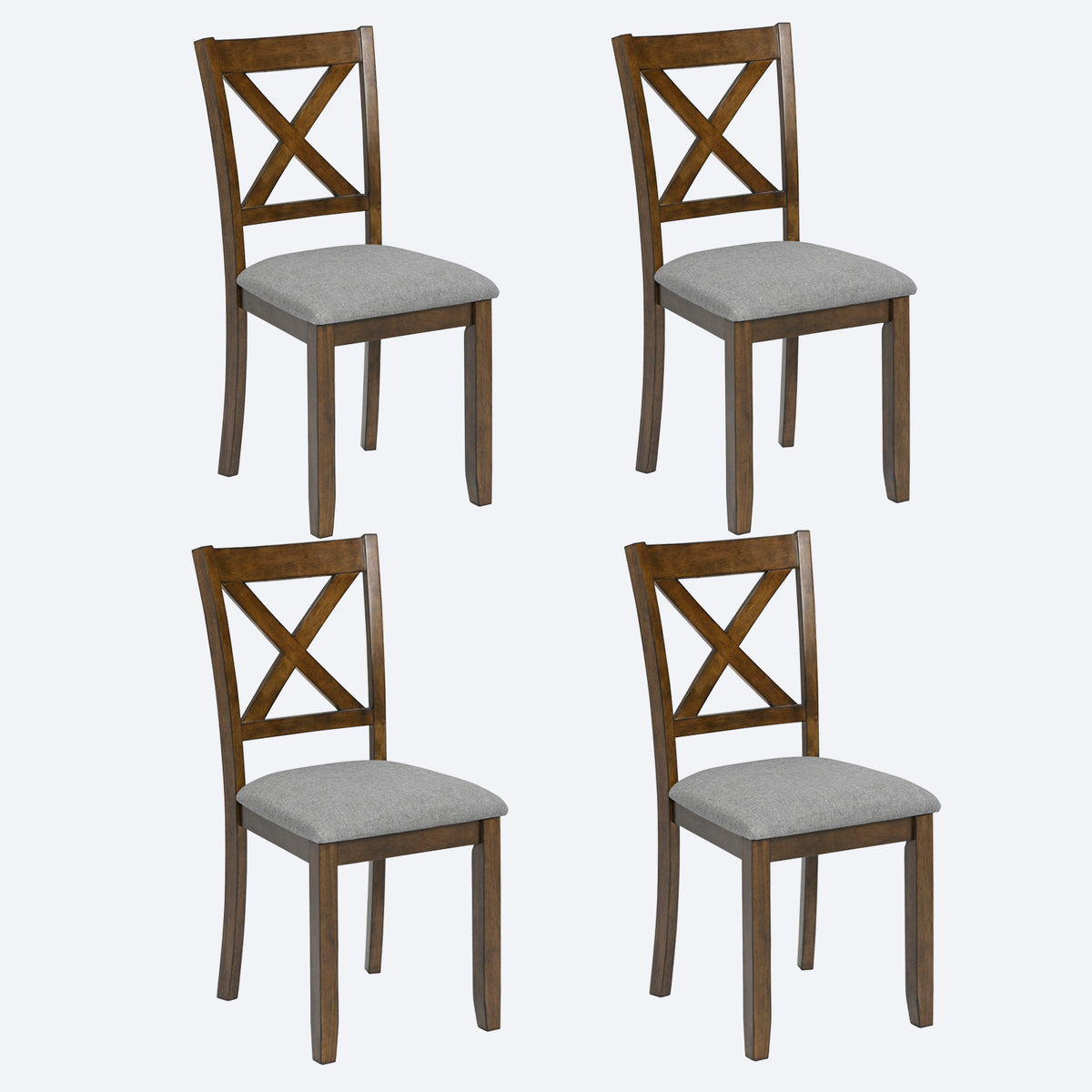 LEGAHOME X-Back Dining Chairs Set of 4
