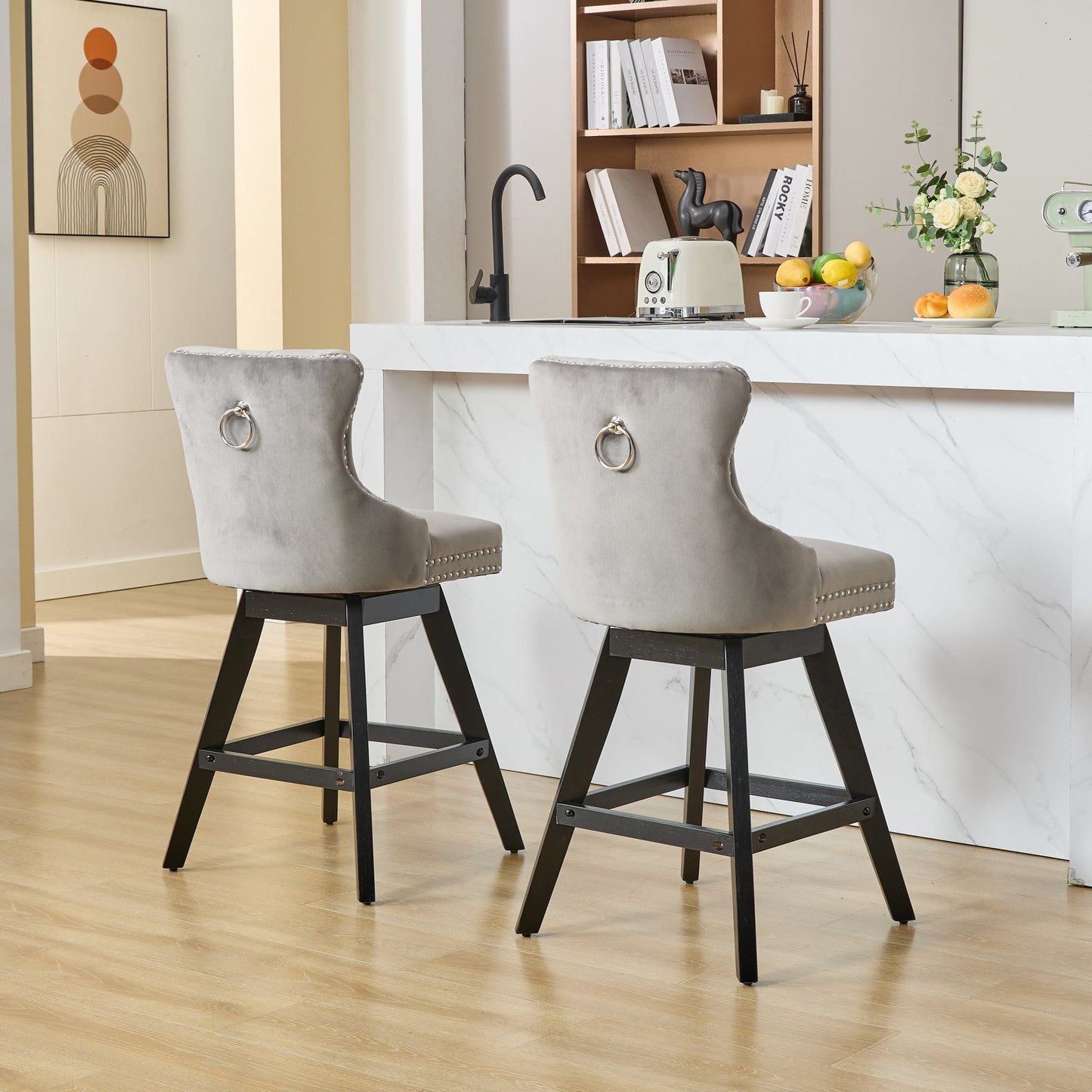 LegaHome Swivel Bar Stools Set of 2