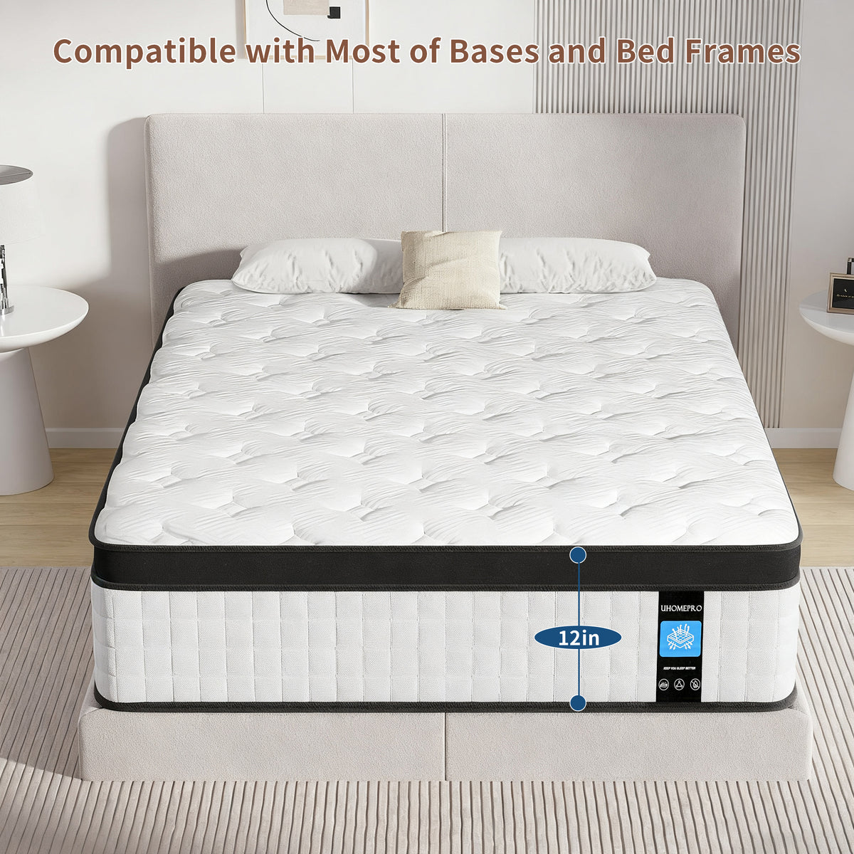 LEAGHOME 12 Inch Hybrid Mattress