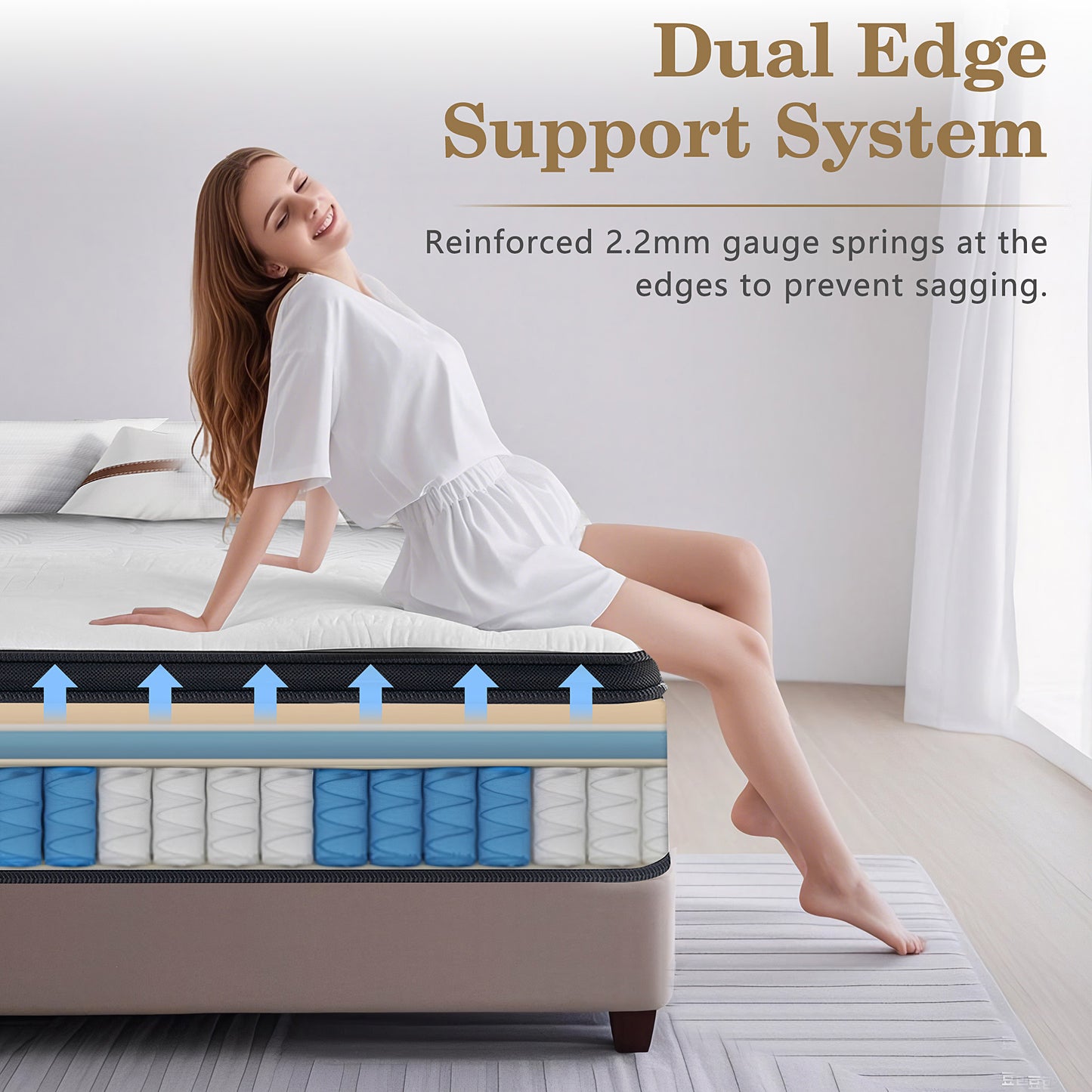 LEAGHOME 12 Inch Hybrid Mattress