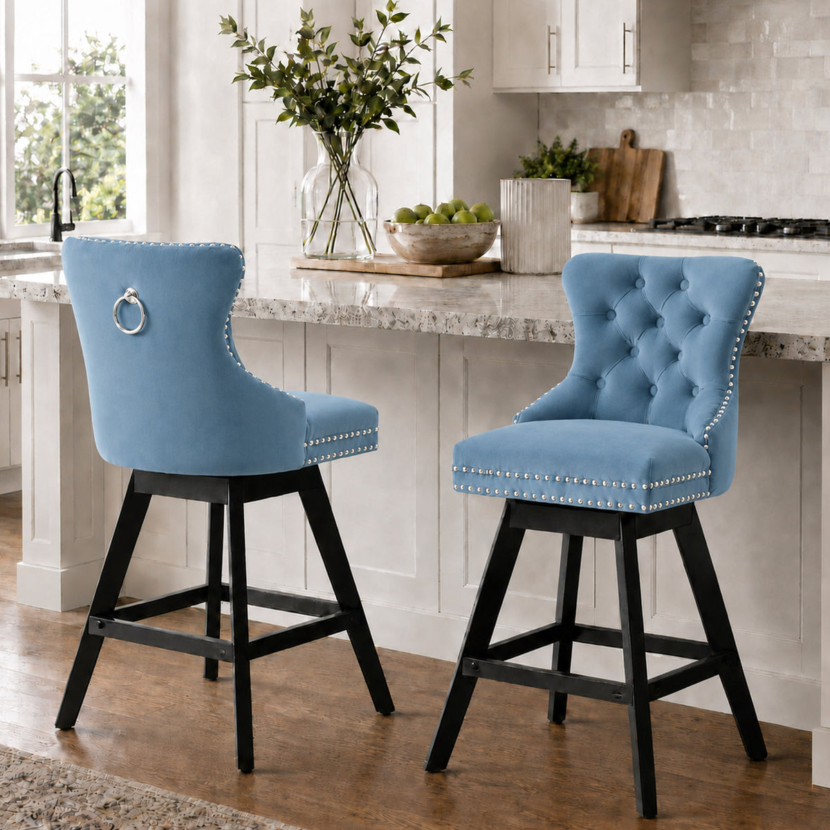 LegaHome Swivel Bar Stools Set of 2
