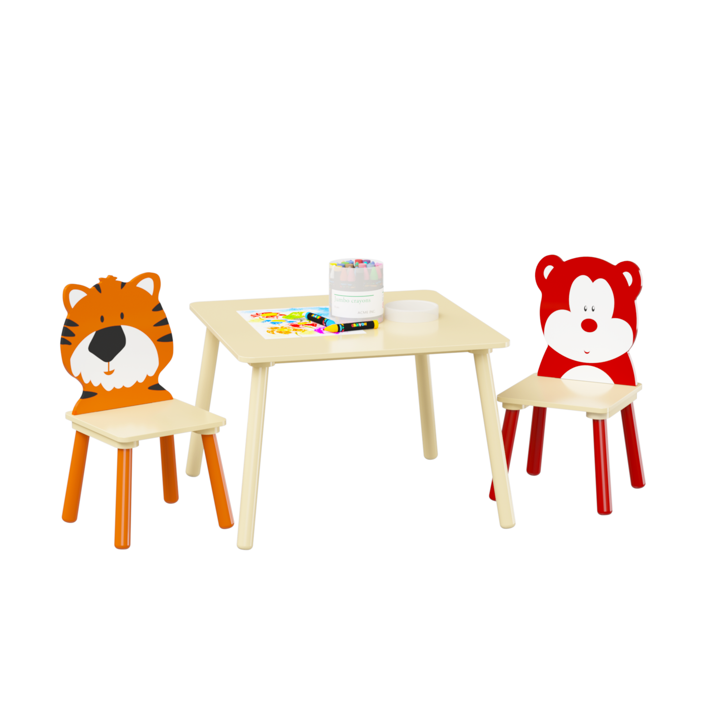 LEGAHOME 5 Pieces Kids Table and 4 Chairs Set for Ages 3-8 Boy Girl