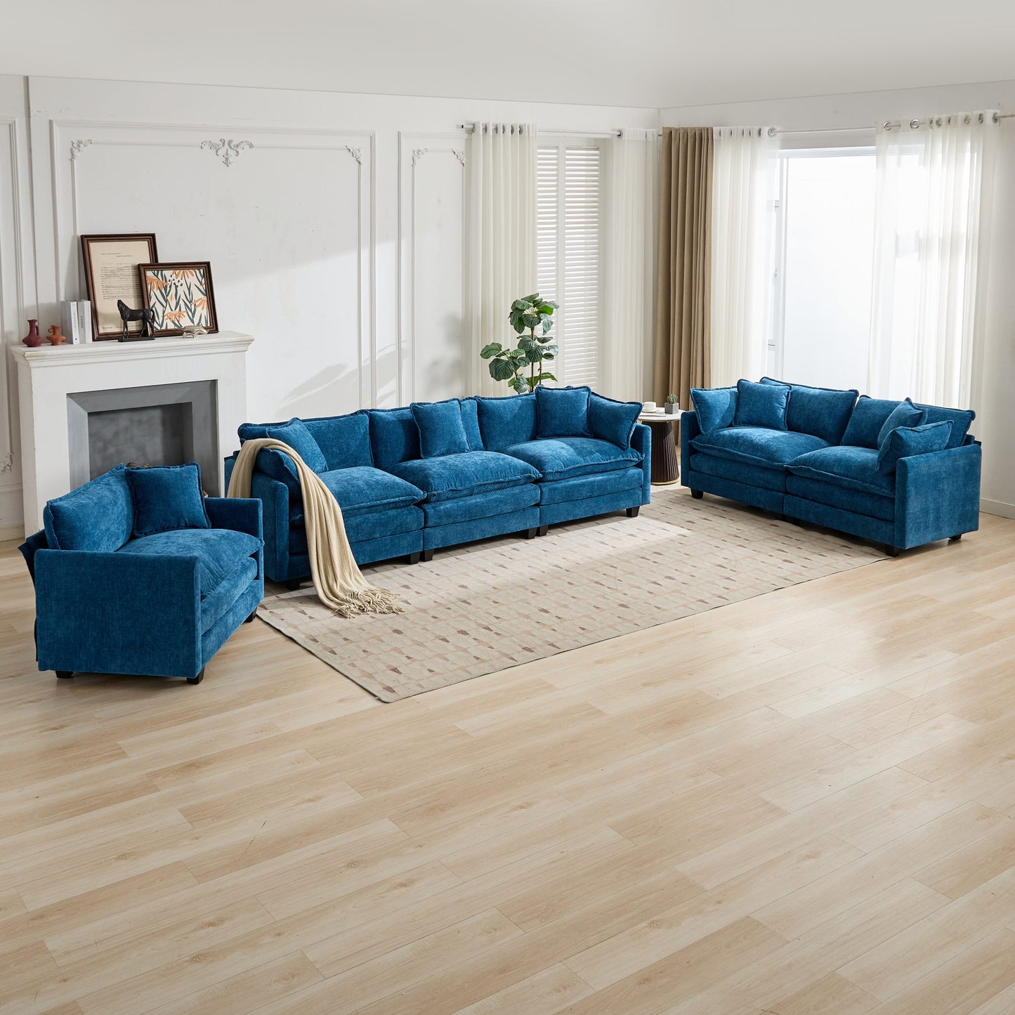 LEGAHOME Accent Chair with Ottoman