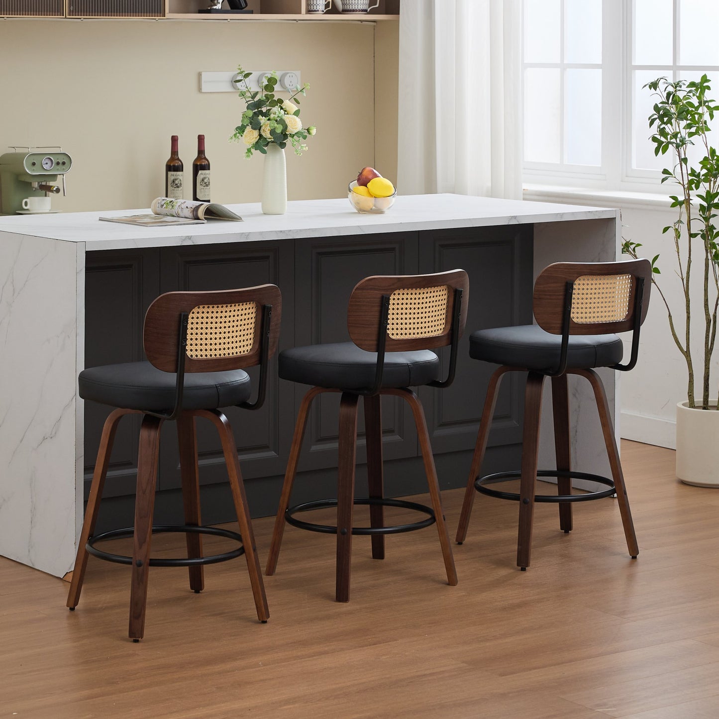 LEGAHOME Bar Stools set of 3