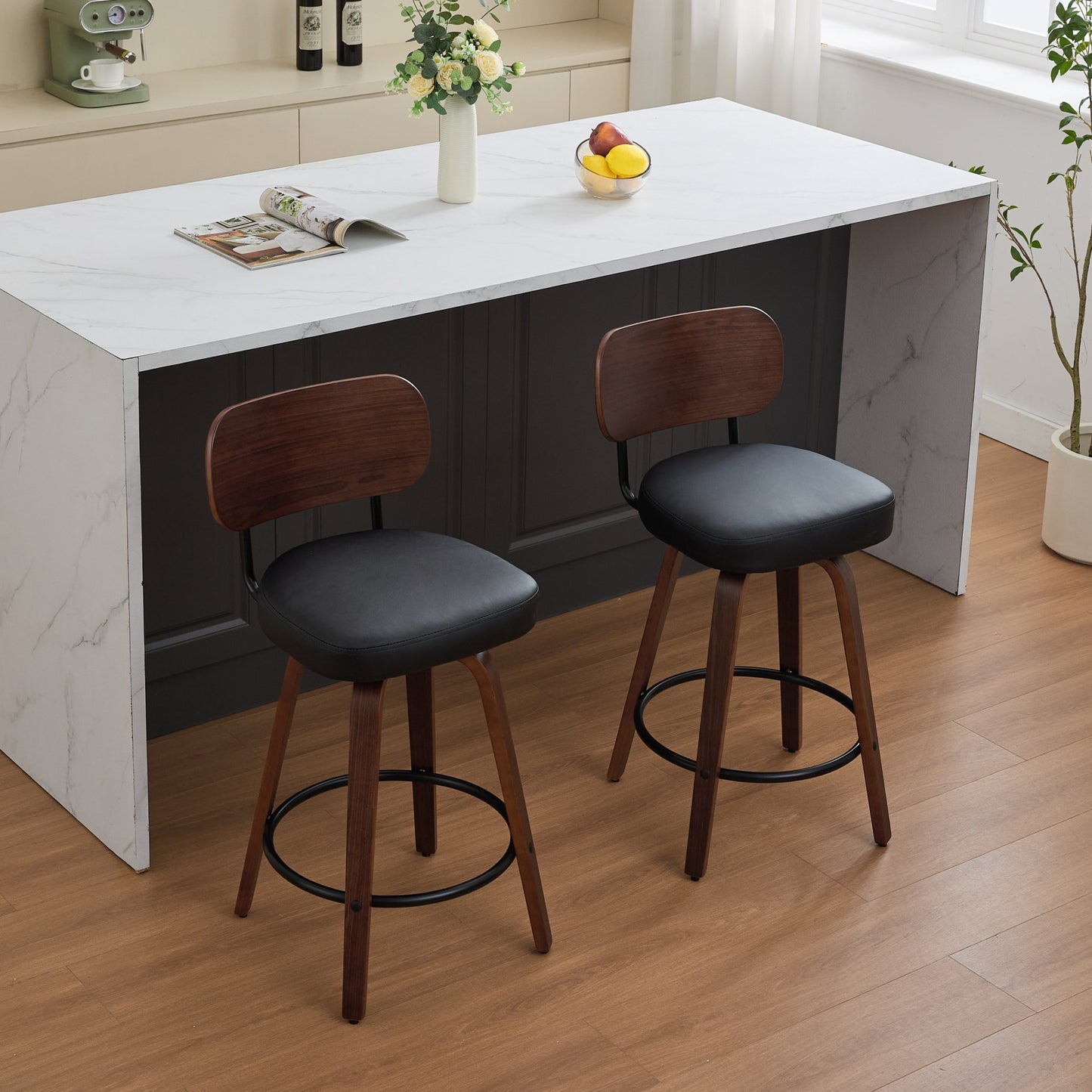 LEGAHOME Bar Stools set of 2