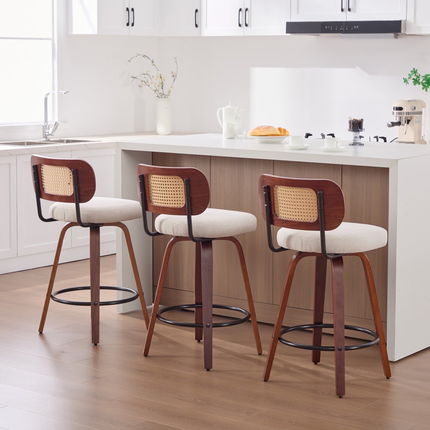 LEGAHOME Bar Stools set of 3