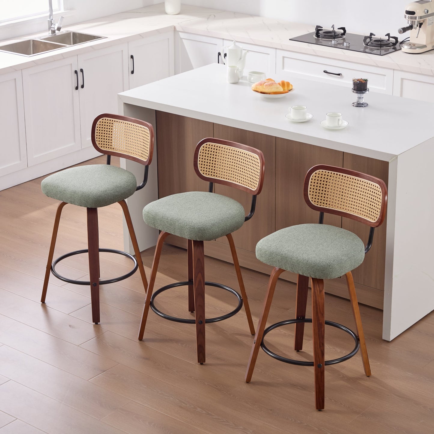 LEGAHOME Bar Stools set of 3