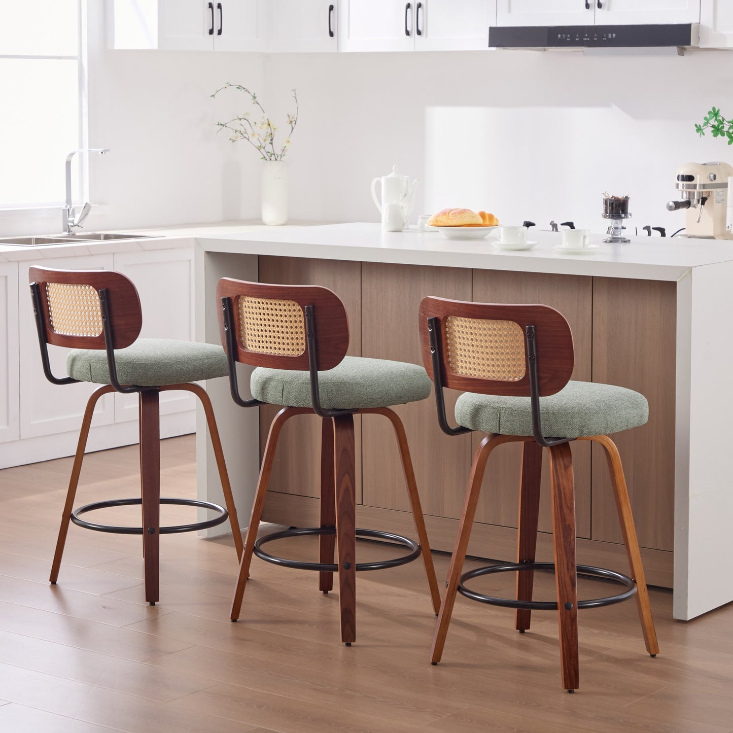 LEGAHOME Bar Stools set of 3