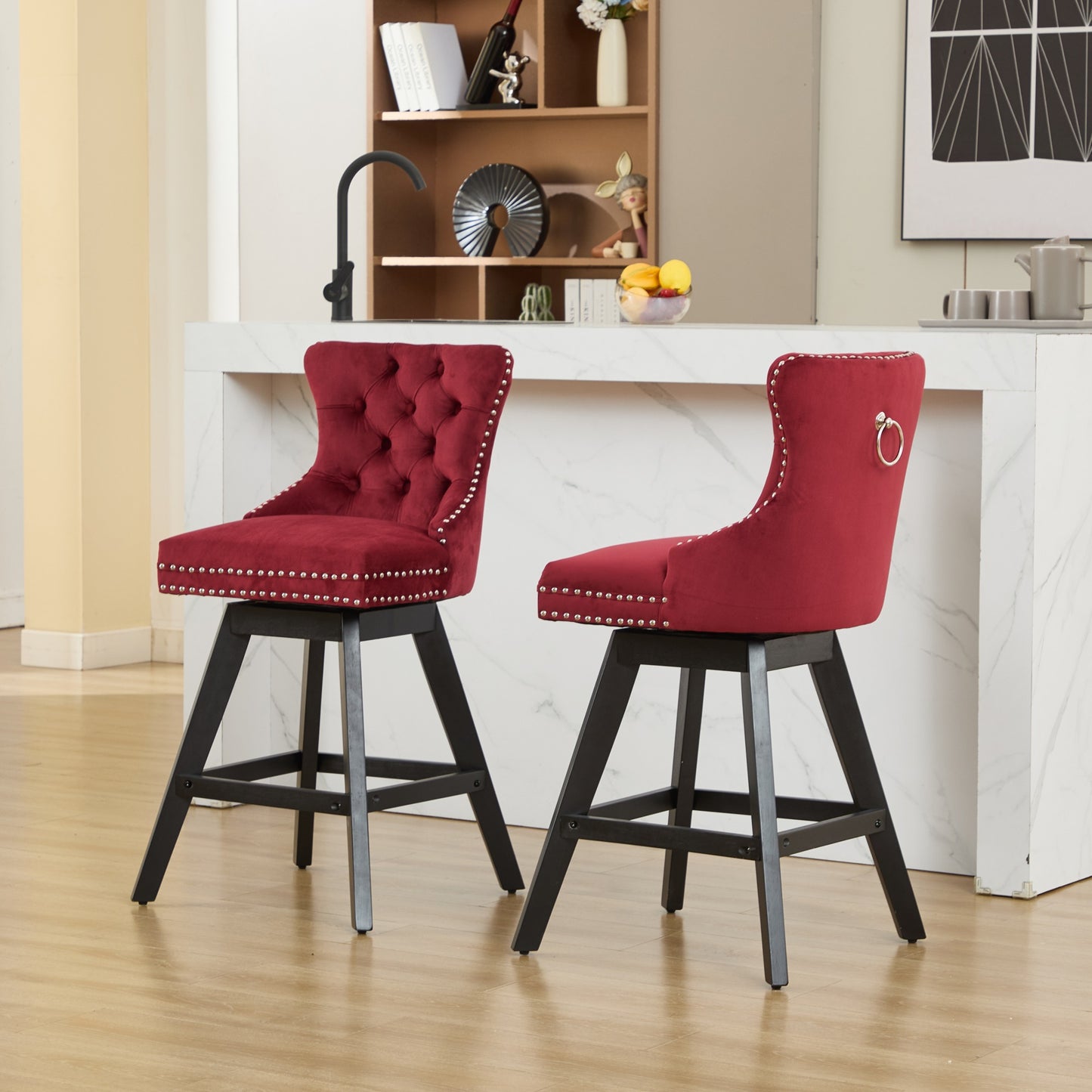 LegaHome Swivel Bar Stools Set of 2