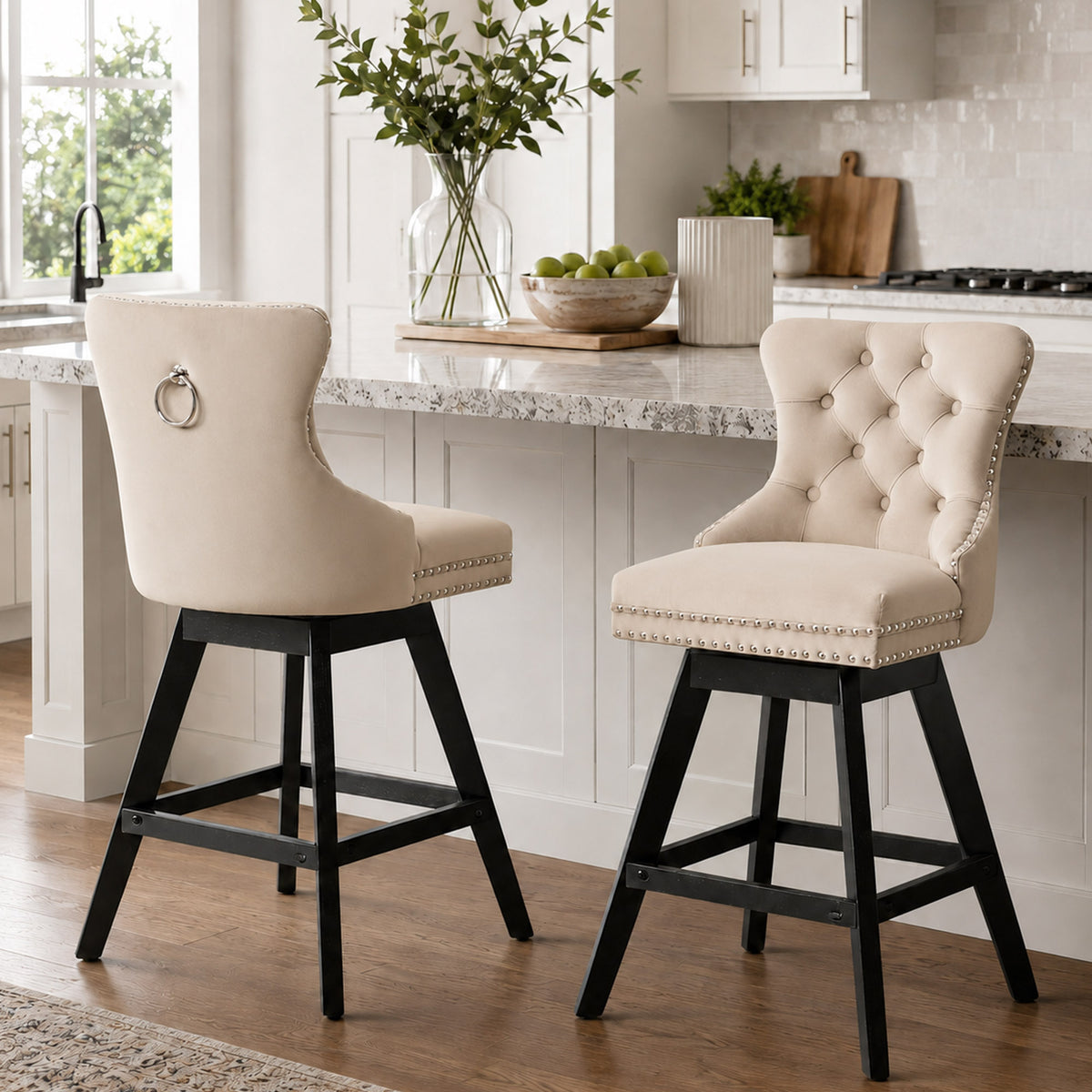 LegaHome Swivel Bar Stools Set of 2