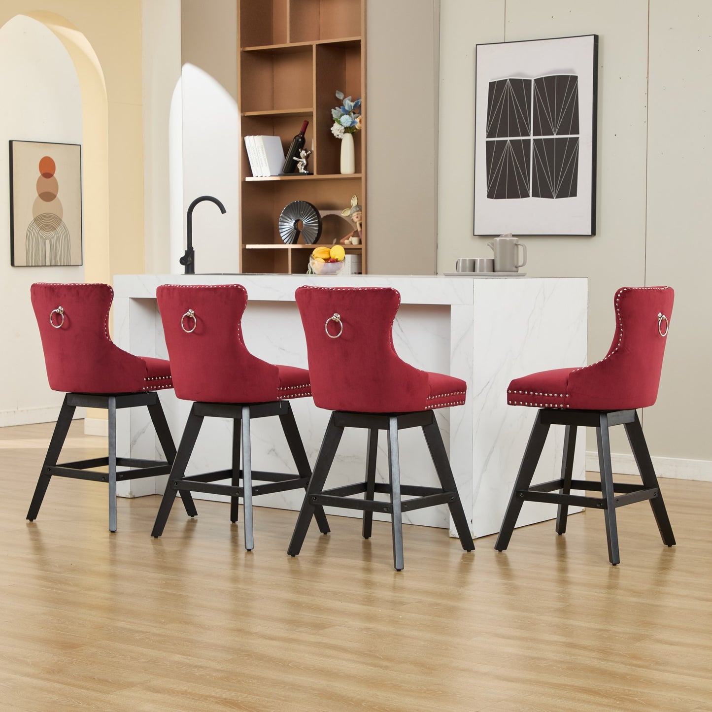 LegaHome Swivel Bar Stools Set of 2